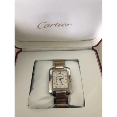 Pre-owned Cartier Tank Française Watch In Silver