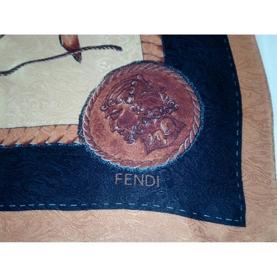 Pre-owned Fendi Silk Neckerchief In Multicolour