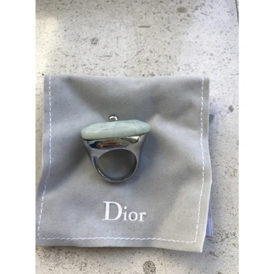 Pre-owned Dior Blue Metal Ring