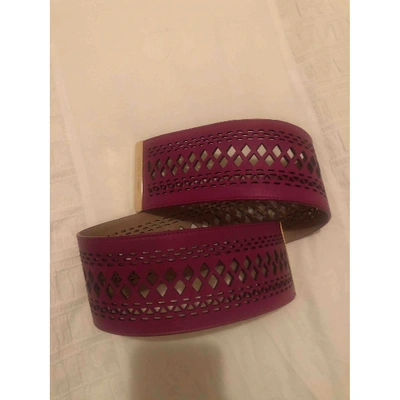 Pre-owned Jimmy Choo Pink Leather Belt