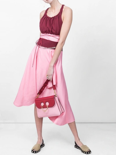 Shop Jw Anderson Gathered Bodice Belted Dress