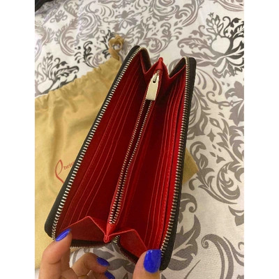 Pre-owned Christian Louboutin Gold Patent Leather Wallets