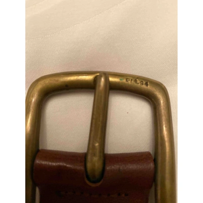 Pre-owned Ralph Lauren Leather Belt In Brown