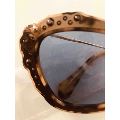 Pre-owned Miu Miu Gold Sunglasses