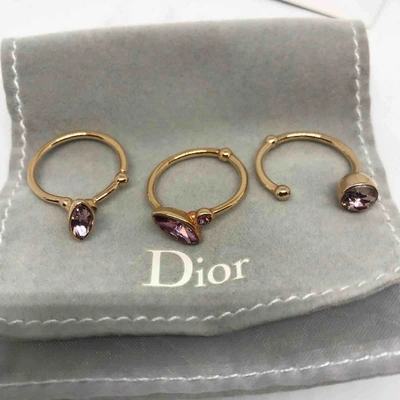 Pre-owned Dior Pink Metal Rings