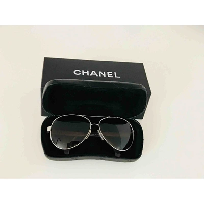 Pre-owned Chanel Beige Metal Sunglasses