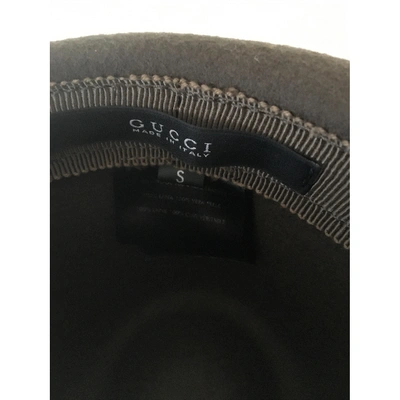 Pre-owned Gucci Wool Hat In Khaki