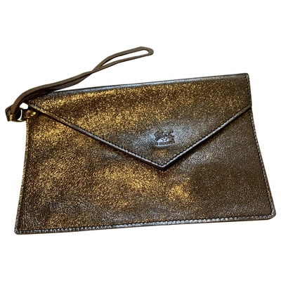 Pre-owned Il Bisonte Metallic Leather Purses, Wallet & Cases