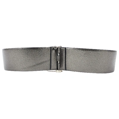 JIL SANDER Pre-owned Leather Belt In Silver