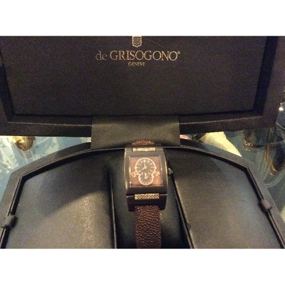 Pre-owned De Grisogono Watch In Brown