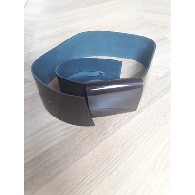 Pre-owned Marni Patent Leather Belt In Brown