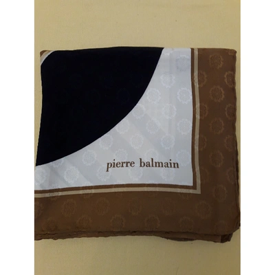 Pre-owned Pierre Balmain Beige Silk Scarf