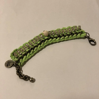 Pre-owned Venessa Arizaga Cloth Bracelet In Green