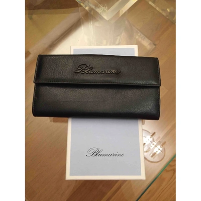 Pre-owned Blumarine Leather Wallet In Black