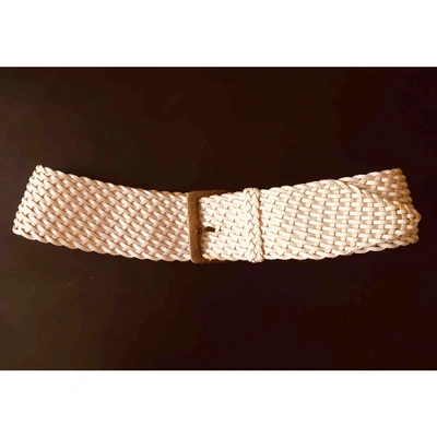Pre-owned Barbara Bui White Leather Belt