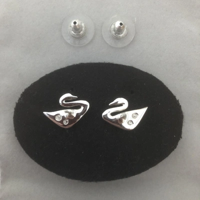 Pre-owned Swarovski White Crystal Earrings
