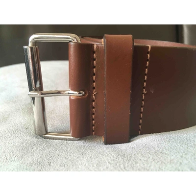 Pre-owned Burberry Leather Belt In Brown