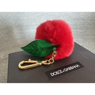 Pre-owned Dolce & Gabbana Red Rabbit Bag Charms