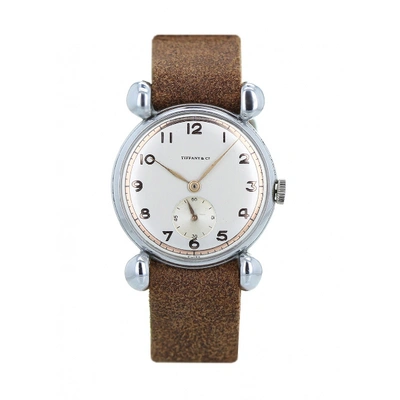 Pre-owned Tiffany & Co Brown Steel Watch