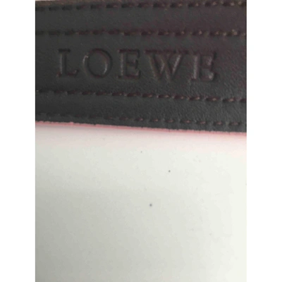Pre-owned Loewe Leather Belt In Green