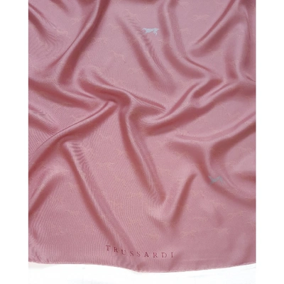 Pre-owned Trussardi Silk Neckerchief In Pink