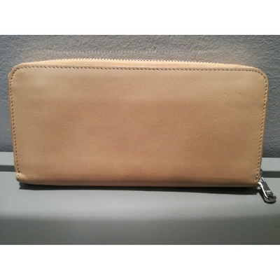 Pre-owned Patrizia Pepe Leather Wallet In Beige