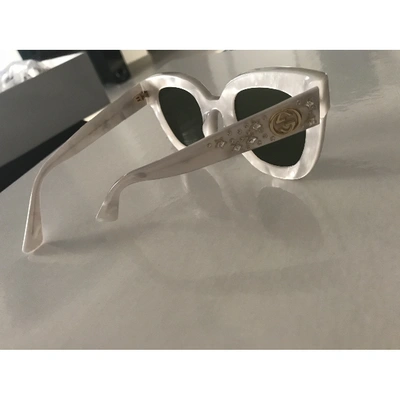 Pre-owned Gucci White Sunglasses