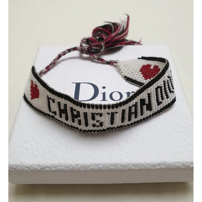 Pre-owned Dior White Cloth Bracelet