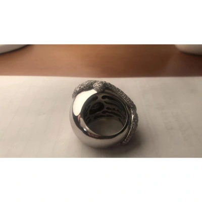 Pre-owned De Grisogono Silver White Gold Ring
