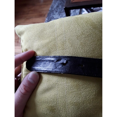 Pre-owned Emanuel Ungaro Leather Belt In Black