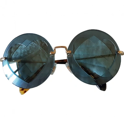 Pre-owned Miu Miu Blue Sunglasses