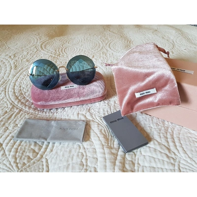 Pre-owned Miu Miu Blue Sunglasses