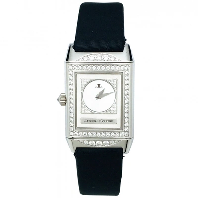Pre-owned Jaeger-lecoultre Reverso Duetto Black White Gold Watch
