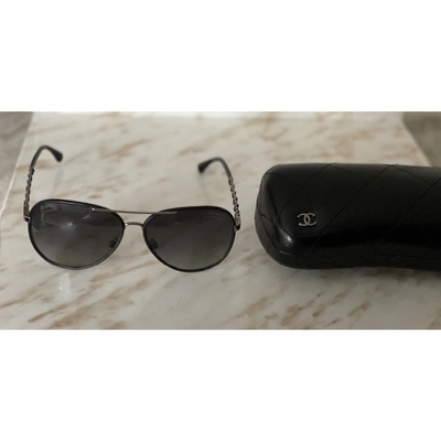 Pre-owned Chanel Black Metal Sunglasses