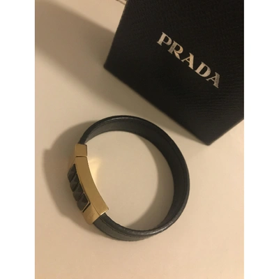 Pre-owned Prada Gold Leather Bracelet