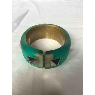 Pre-owned Alexis Bittar Green Plastic Bracelet