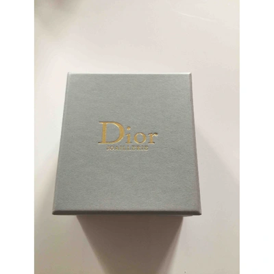 Pre-owned Dior Gourmette White Gold Ring In Silver