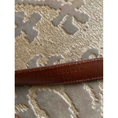 Pre-owned Ralph Lauren Camel Leather Belt