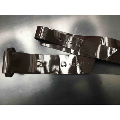 MARNI Pre-owned Patent Leather Belt In Burgundy