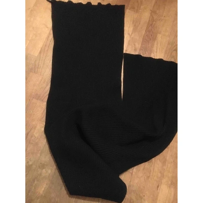Pre-owned Wolford Cashmere Stole In Black