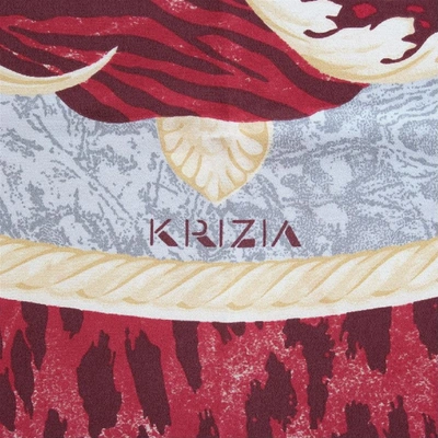Pre-owned Krizia Silk Neckerchief In Red