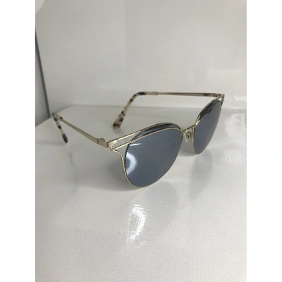 Pre-owned Alexander Mcqueen Gold Metal Sunglasses