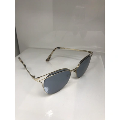 Pre-owned Alexander Mcqueen Gold Metal Sunglasses