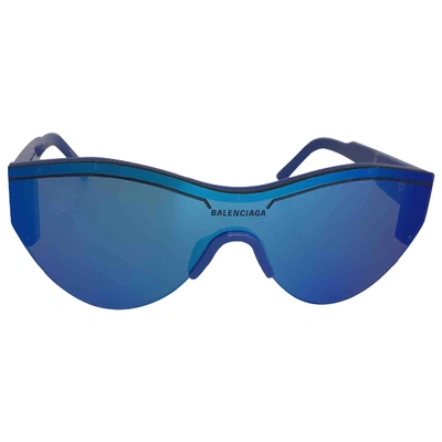 Pre-owned Balenciaga Ski Cat Blue Sunglasses