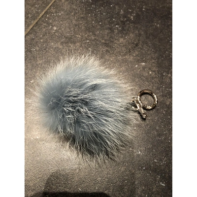 Pre-owned Fendi Bag Bug Turquoise Fox Bag Charms