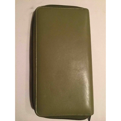 Pre-owned Pineider Leather Wallet In Green