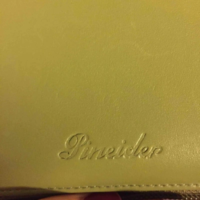 Pre-owned Pineider Leather Wallet In Green