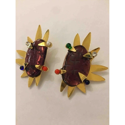 Pre-owned Daum Gold Metal Earrings