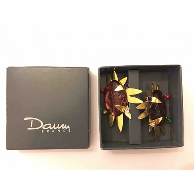 Pre-owned Daum Gold Metal Earrings