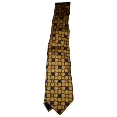 Pre-owned Lancel Silk Tie In Gold
